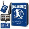 Baseball Card Binder Los Angeles Trading Card Holder Protectors 4 Pocket Fits 400 Cards with 50 Removable Sleevesves Card Storage Album Folder Case Collector