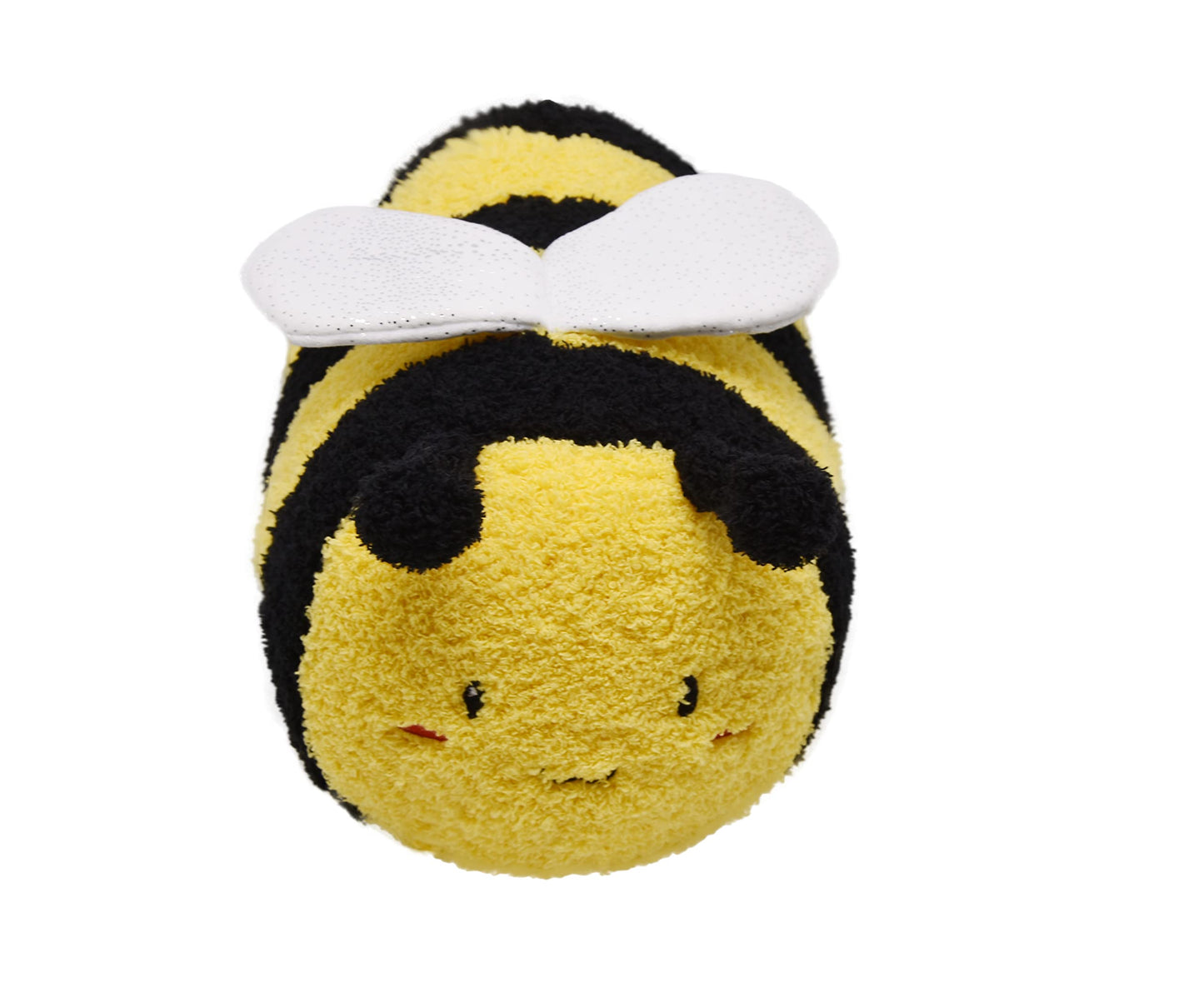 Yonlit Fuzzy Bumblebee Stuffed Animal With Smile Face And White Wings Super Cute Plush Bee Toy Excellent Gifts For Kids Or Honey