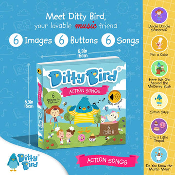 Ditty Bird Musical Books For Toddlers | Fun Children'S Nursery Rhyme Book | Im A Little Teapot Book With Sound | Interactive Tod