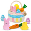 Bunny Chorus My First Easter Basket Stuffers For Babies, 6Ct Personalized Baby'S First Easter Basket Playset, Peep Bunny Chick C