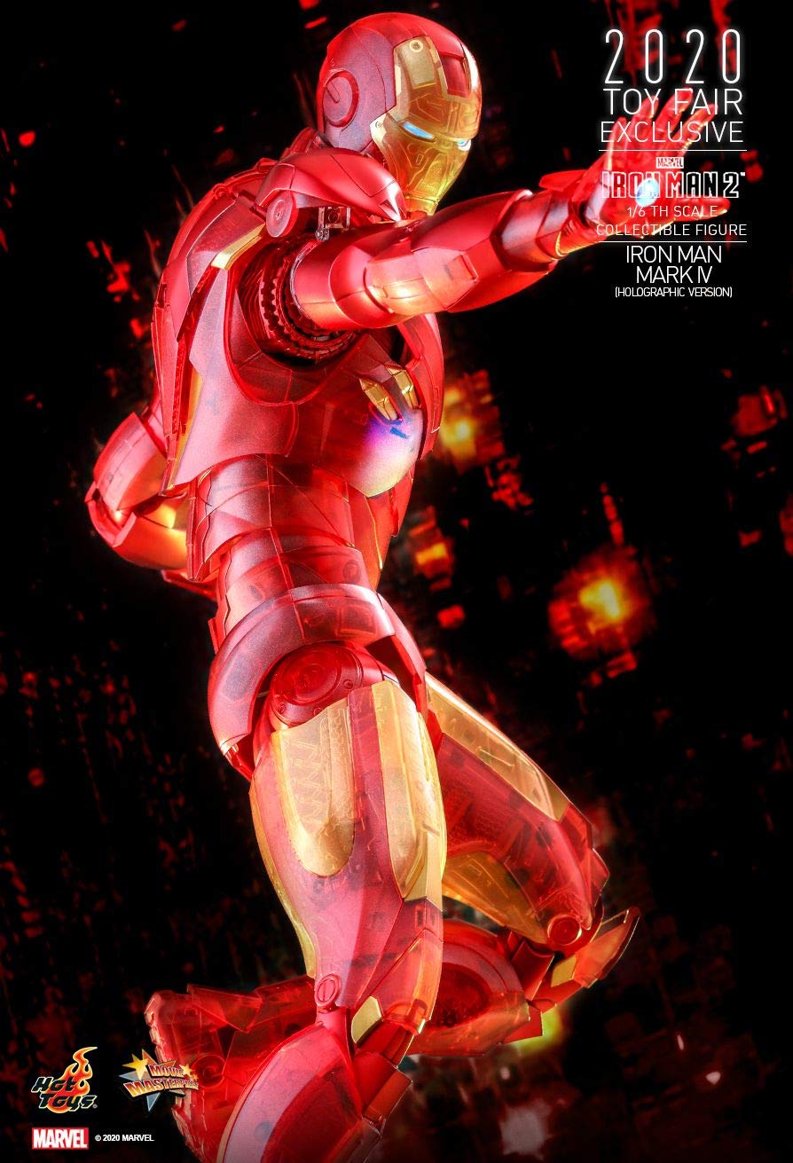 Hot Toys 1:6 Iron Man Mark IV Holographic Action Figure - Exclusive HT906328 in Cast Iron