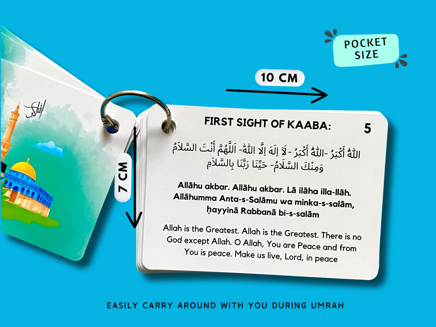 Umrah Dua Cards, Step By Step Guide Umrah Duas, Umrah Gift, Umrah Prayers And Supplications, Umrah Flash Cards