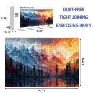 Feimeize Wooden Jigsaw Puzzles For Adults 1000 Piece Puzzle For Adults 1000 Pieces - Forest Of Ice And Fire