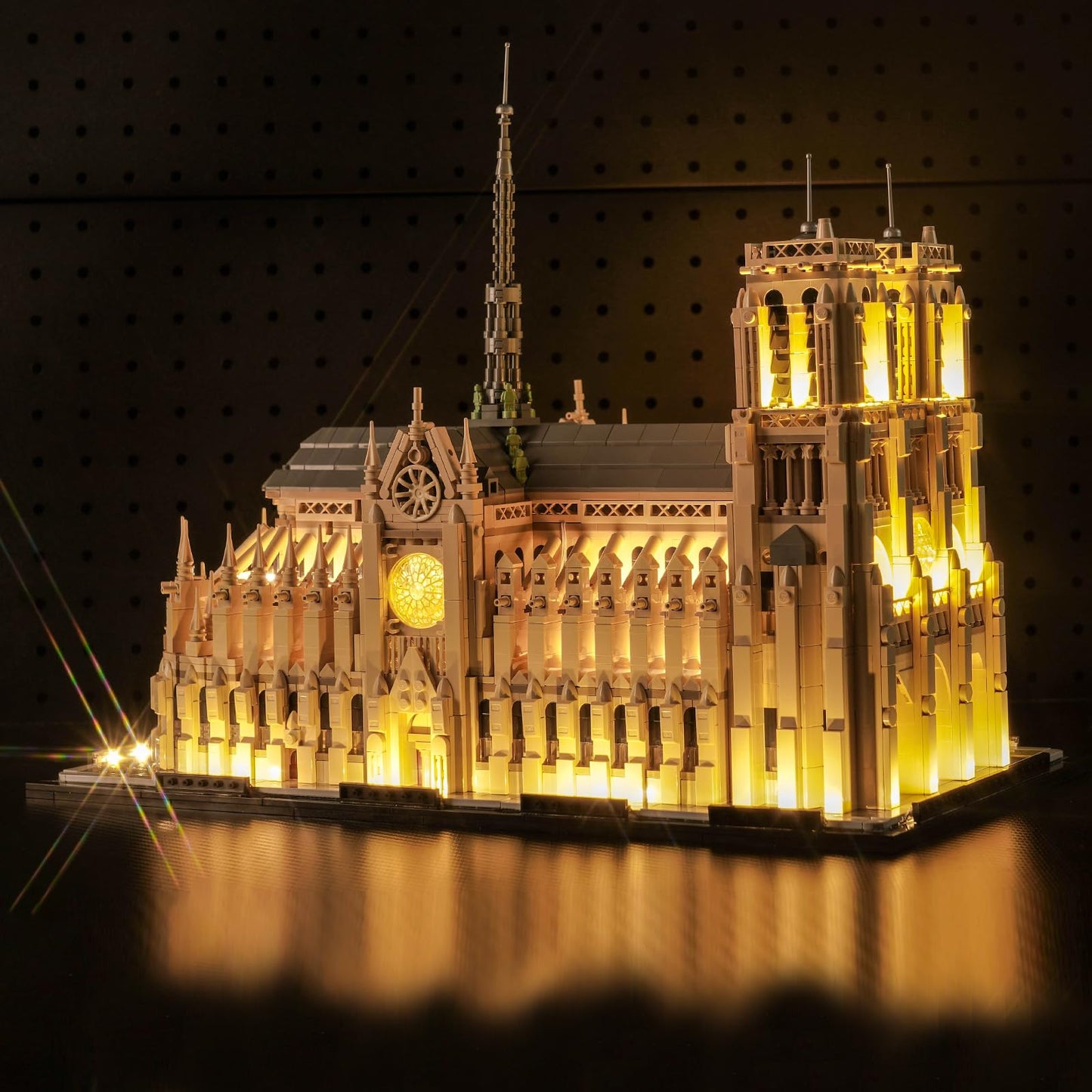 Brickbling Led Lighting Compatible With Lego Architecture Notre-Dame De Paris 21061, Compatible With Lego Notre Dame Cathedral, No Bricks Included (Classic Version Light)