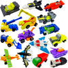 SCKTYZS Morphing Robot Construction Toy Cars Mini Pull Back Vehicles Set of 16 Action Figure Party Supplies Birthday Favors Deco