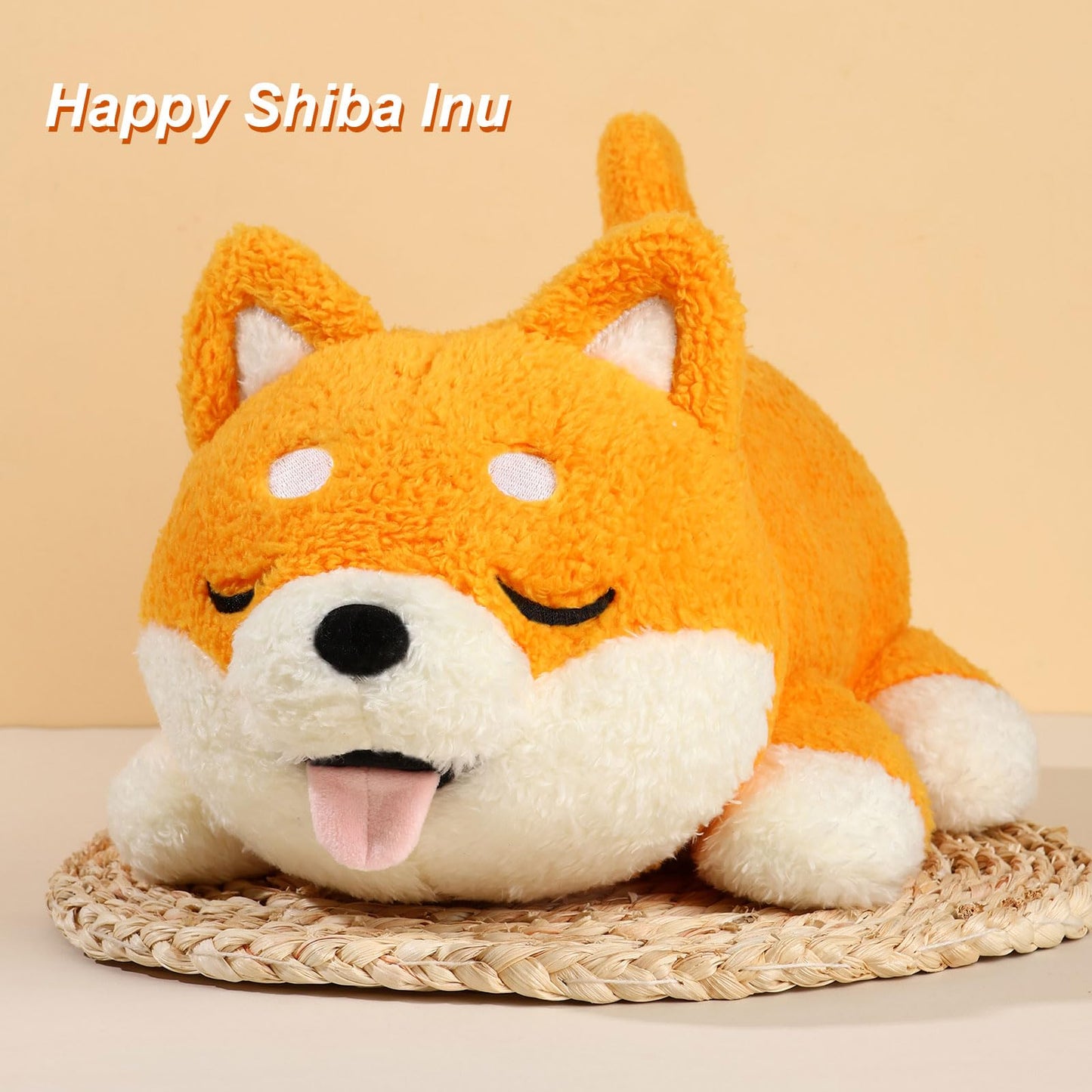 Puffpop 14 Inch Shiba Inu Plushie Doll - Soft Stuffed Animals Dog Puppy Plush Toy, Realistic Cuddly Dog Stuffed Animals For Kids