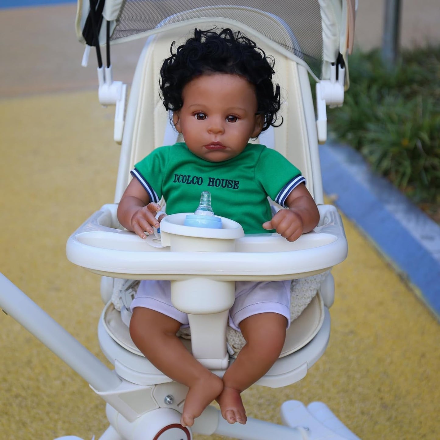 Scom Lifelike Reborn Baby Dolls -20 Inch African American Realistic Baby Doll Newborn Baby Dolls