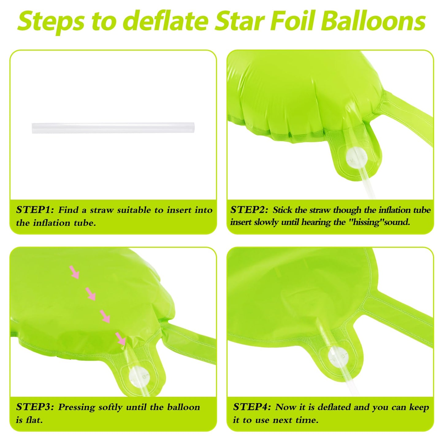 60 Pcs Fruit Green Star Balloons Foil Starburst Balloons Explosion 12 Point Cone Balloons Large For Wedding Anniversary Backdrop