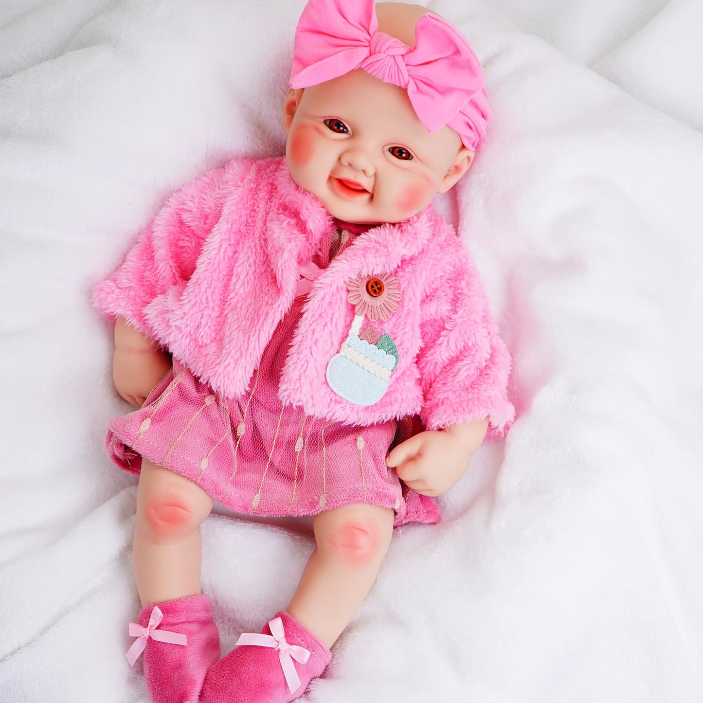 Kuiceo Reborn Baby Dolls That Lifelike -16 Inch Full Body Silicone Sleeping Baby Girl Handmade Face Realistic Body Details For C