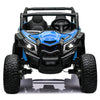MOLACHI 2 Adjustable Seater Kids Ride on Car Truck 24V Children Electric Cars 4WD Soft Start Kid Remote Control Vehicle 3 Speeds LED Lights 4 Shock Absorbers Bluetooth Music & Horn -Blue