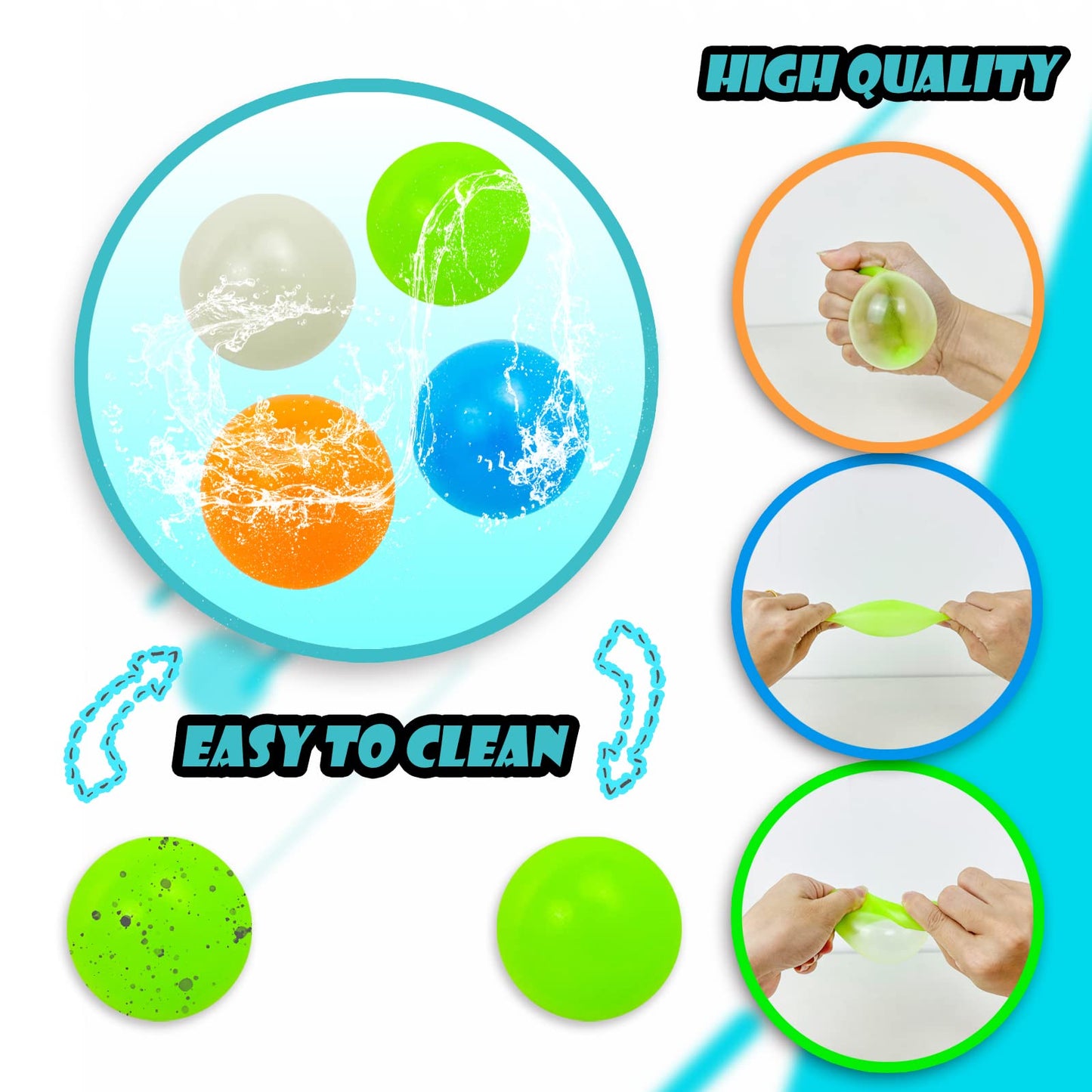 Glow In The Dark Sticky Balls,Stress Balls For Kids And Adults, Ceiling Balls,Dream Balls,Fidget Toys,Sensory Toys,Autism& Adhd Toys,Easter Basket Stuffers,Gifts For Adults And Kids(8Pcs)