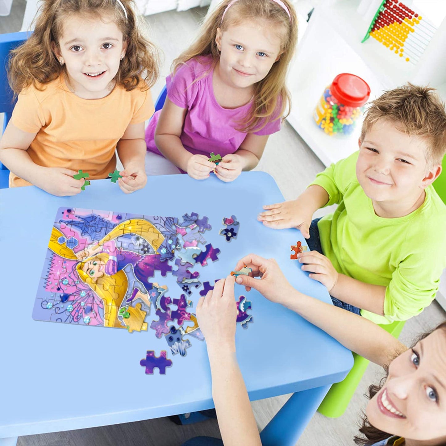 Lelemon Puzzles For Kids Ages 4-8, 60 Piece Puzzles For Kids Ages 3-5,Cool Jigsaw Puzzles Kids Puzzles In A Metal Box,Educational Learning Puzzle Games Puzzle Toys Gifts For Girls And Boys