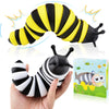 Cevioce Fidget Slug Toy, Sensory Slug Fidget Toy For Kids & Adults, 2 Pcs Cute 3D Articulated Sensory Toys - Can Be Spliced, Saf