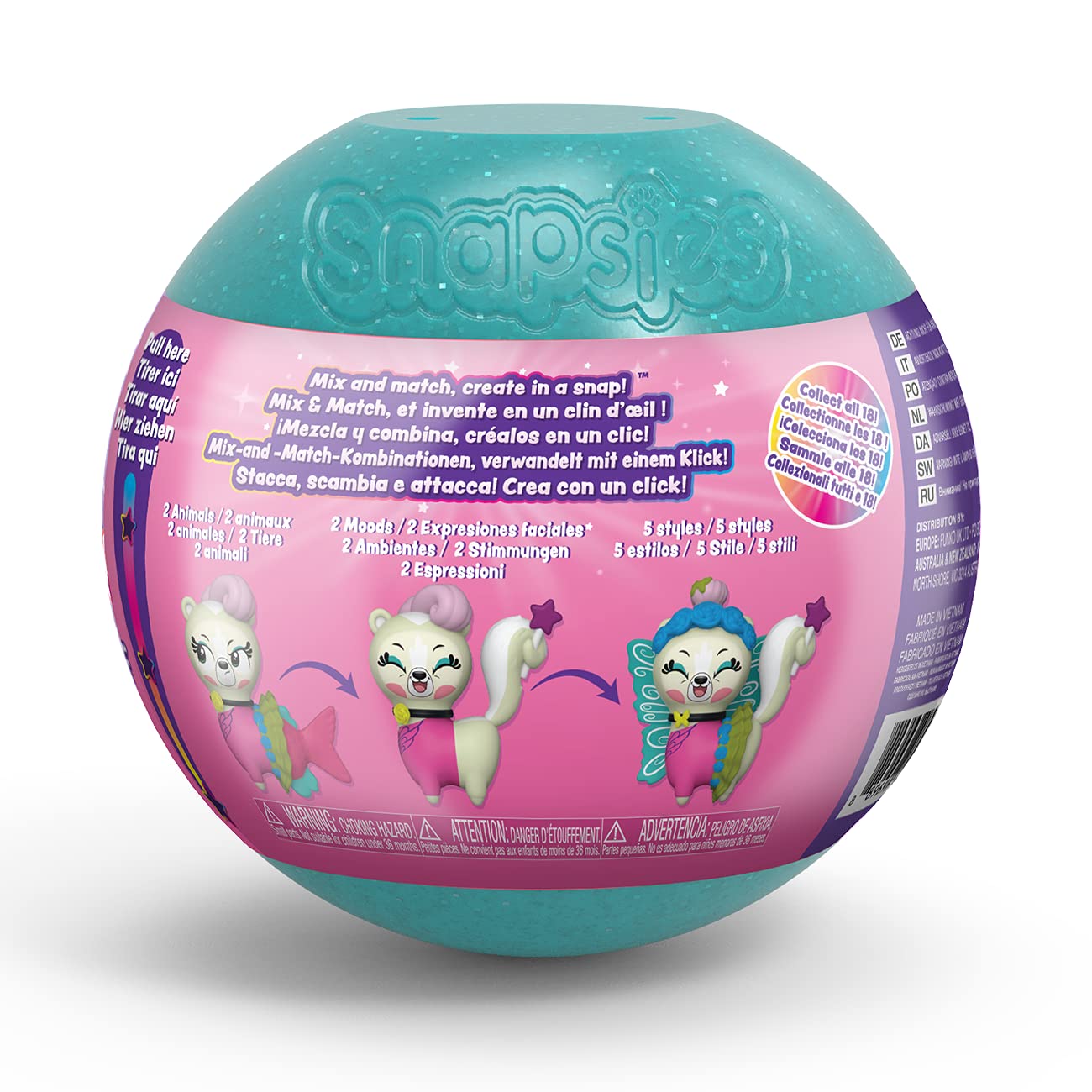FUNKO SNAPSIES: Snapsies W2 (One Random Snapsies Per Purchase)