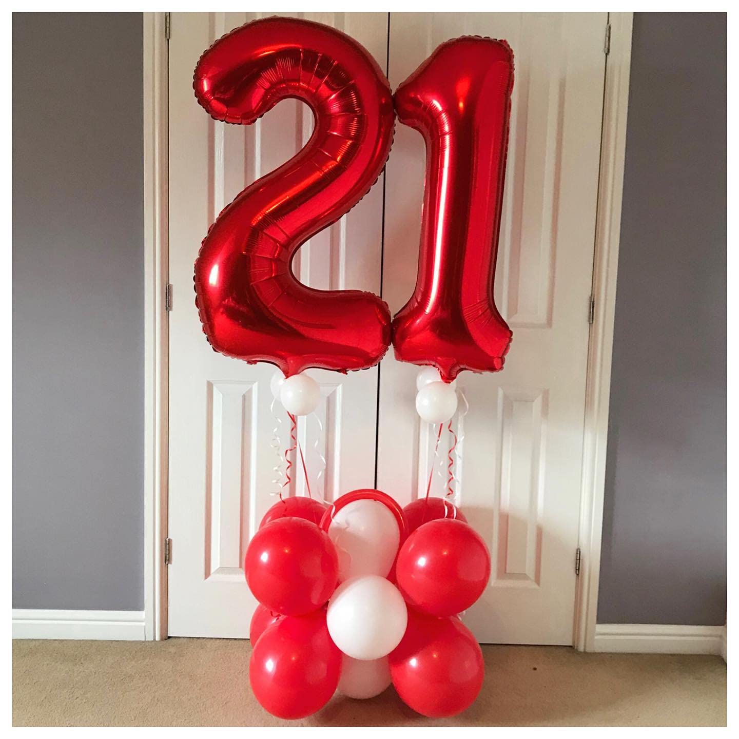 40 Inch Red 26 Number Balloons Giant Jumbo Huge 26 Or 62 Foil Mylar Helium Number Digital Balloons Red Birthday Mylar Digital Ba