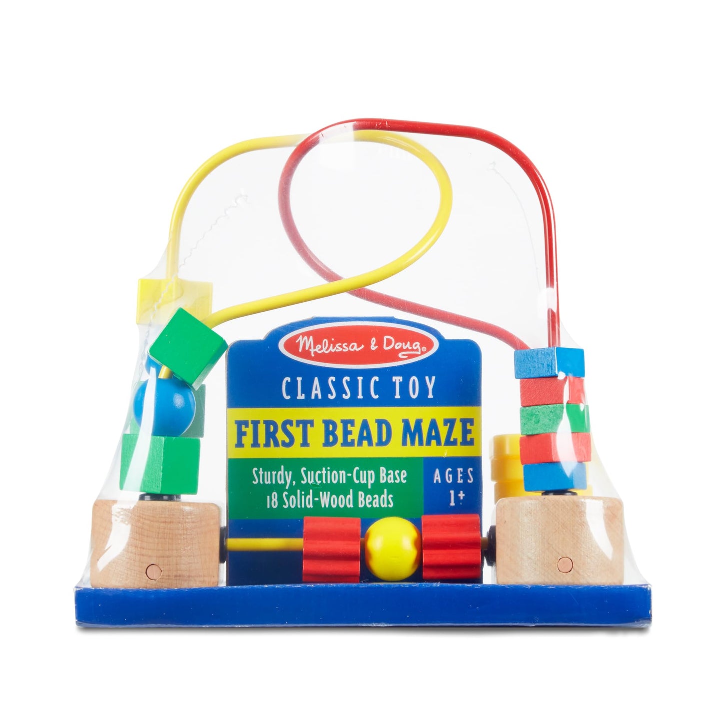 Melissa & Doug First Bead Maze - Wooden Educational Toy For Floor, High Chair, Or Table Infant Maze Toy, Bead Toys For Toddlers And Babies