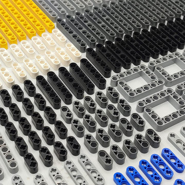 Zhx Technical Beam Set 266 Pieces - Chassis Frame Liftarm Beam Parts Piece Axles Connector For Technic Car Stem Engineering Building Brick Compatible With Major Brand Toys