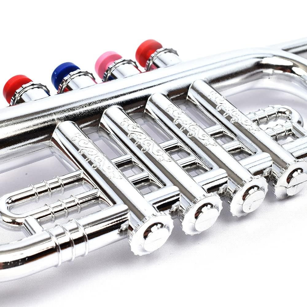 Bontempi 32 3831 4 Notes Silver Trumpet, 37 cm, Multi-Color, 38 cm