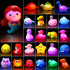 24 Packs Baby Bath Light Up Toys, Floating Rubber Animal Toys For Toddlers Infant Kids Boys Girls Flashing Color Changing Light