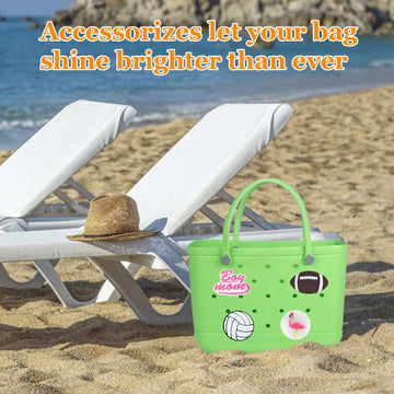 Lckaey Rubber Beach Bag Accessories-PVC Rubber decoration-for EVA Purse Bogg Inserts Y064Figure 51