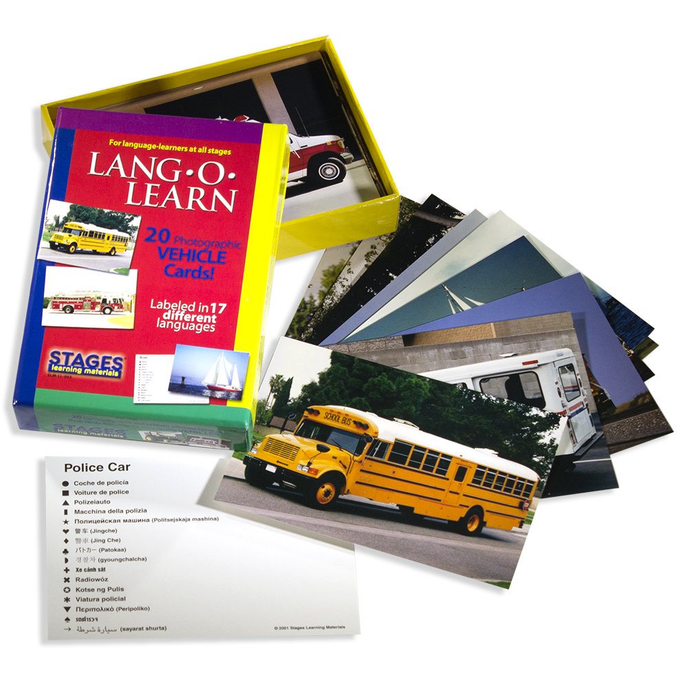 Stages Learning Lang-O-Learn Esl Vehicles Vocabulary Photo Flash Cards