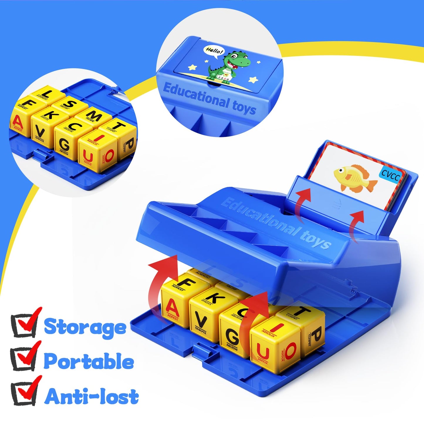 Hopeeye Learning Educational Toys For 3 4 5 6 7 8 Year Old Boys Girls, Matching Letter Game For Kids Toys Ages 3-8, Montessori T