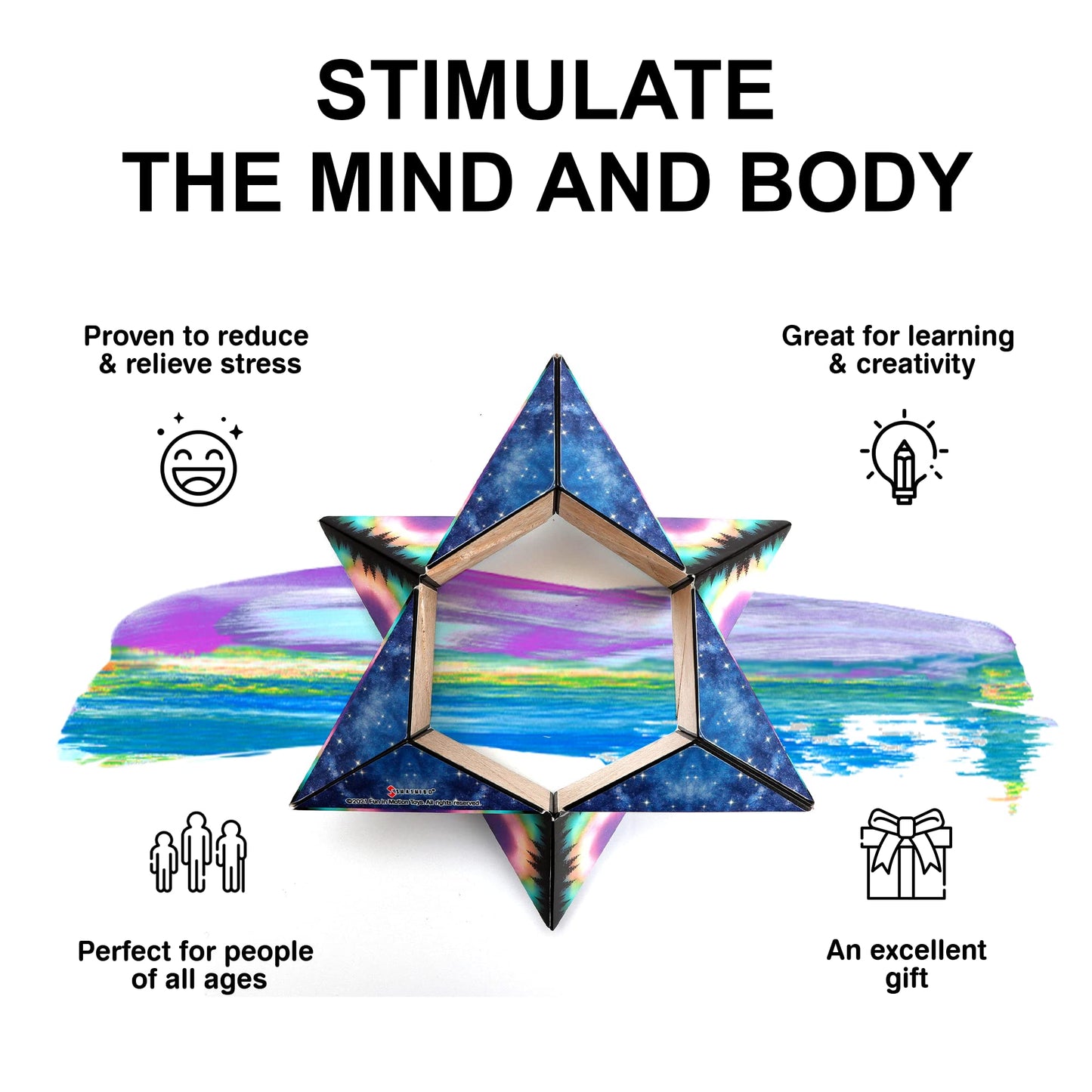 Shashibo Shape Shifting Box Bundle- Award-Winning, Patented Fidget Cube W/ 36 Rare Earth Magnets - Transforms Into Over 70 Shape