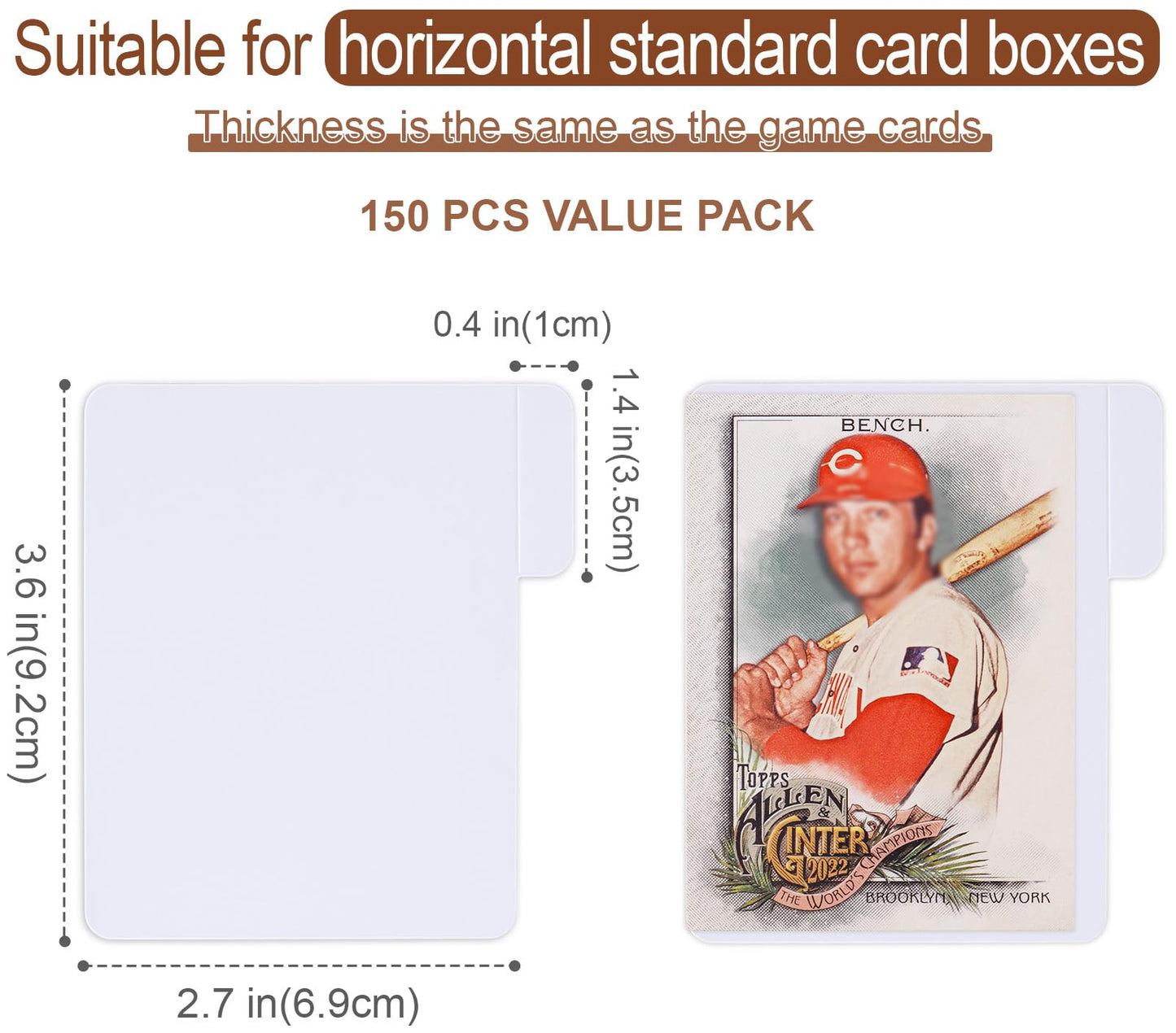 Trading Card Dividers For Standard Card Storage Boxes, 150Pcs Paper Divider Cards For Baseball/Mtg/Tcg/Sports/Game Cards Organiz