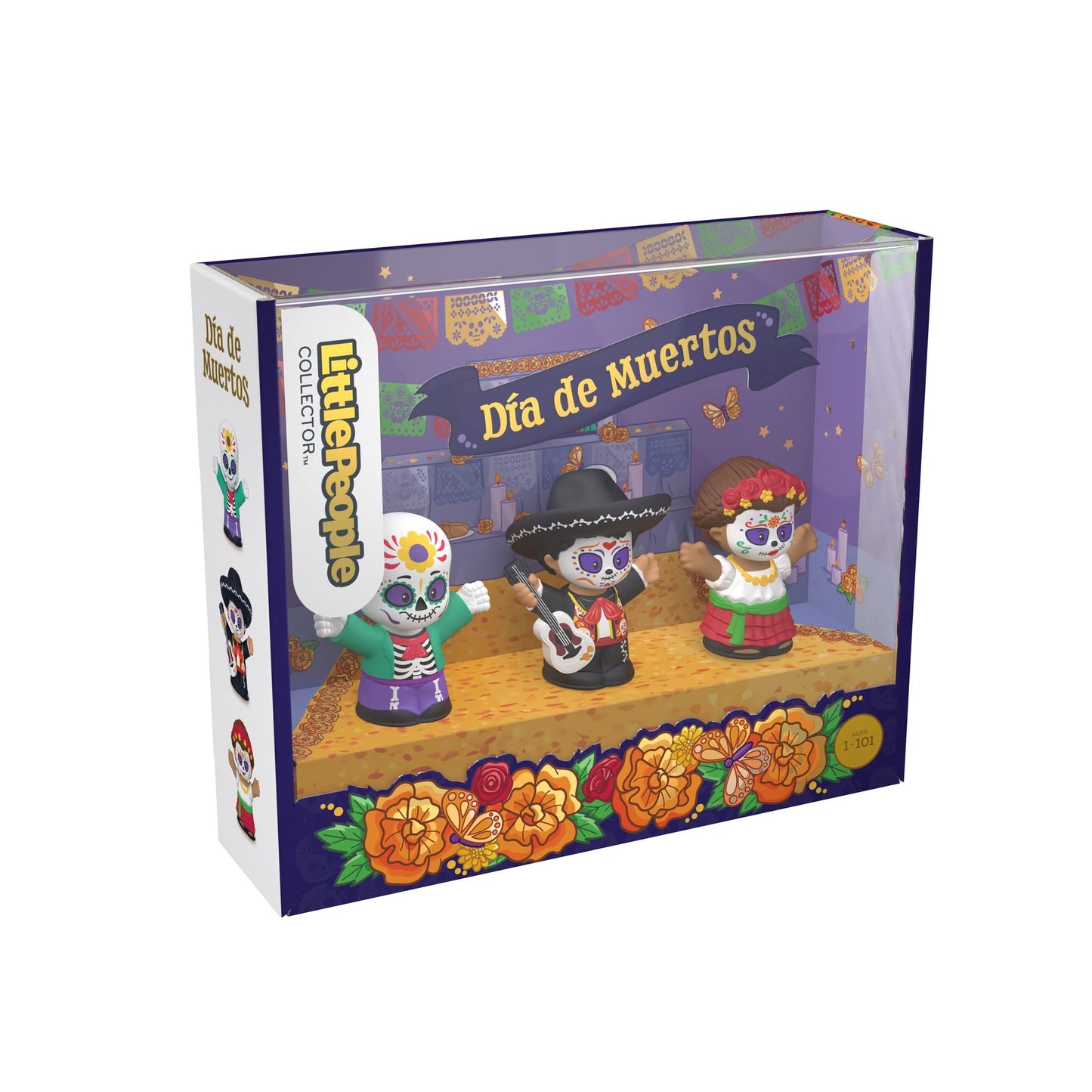 Little People Collector D  a de Muertos Special Edition Set in a Display Gift Package for Adults & Kids, 3 Figures (Pack of 4)