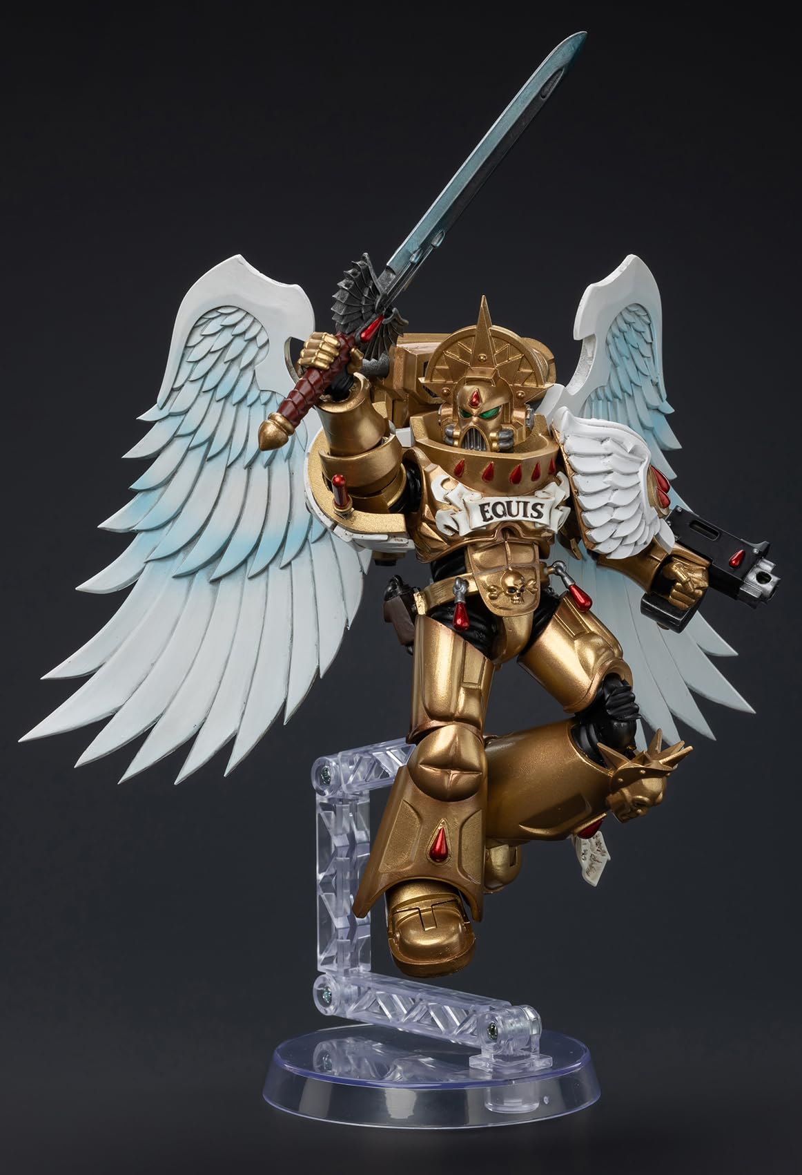 JOYTOY Warhammer 40 000 1/18 Blood Angels Sanguinary Guard with Encarmine decorative replica blade 2 Collection Model Birthday Gift 4.8 Inch JT7066