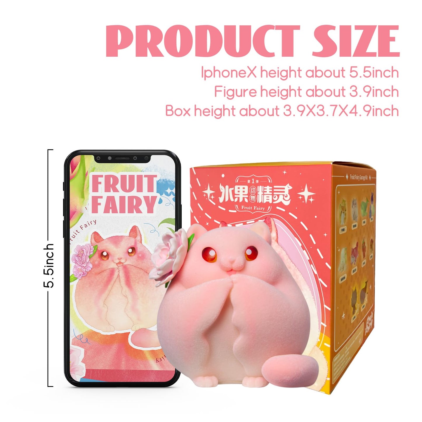 52Toys Fruit Fairy Action Figure, 1Pc Collectible Toy Kawaii Creative Gift Room Decor Desktop Decoration 3.5 Inch, Gift For Birthday Party
