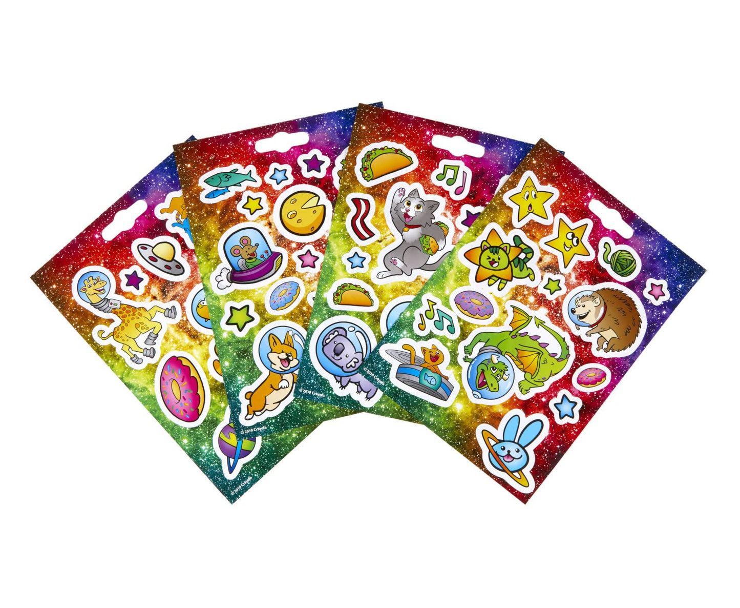 Crayola Sticker Activity & Coloring Pad, Cosmic Cats, 25 Cat Coloring Pages & 4 Sticker Sheets, Gift For Kids