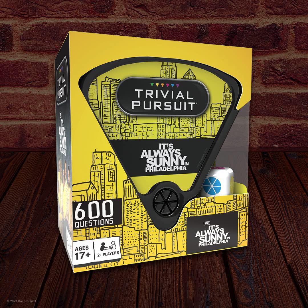 Trivial Pursuit It'S Always Sunny In Philadelphia (Quickplay Edition)| Officially Licensed Trivia Game Questions From It'S Always Sunny In Philadelphia | 600 Questions & Die In Travel Container