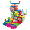 Krazy Gears Gear Building Toy Set - Interlocking Learning Blocks - Motorized Spinning Gears - 81 Piece Playground Edition