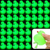 Tradder 50 Pcs 2 Inch Glow In The Dark Rubber Ducks Bulk Light Up St. Patrick'S Day Rubber Float Ducks For Bath Bathtub Baby Sho