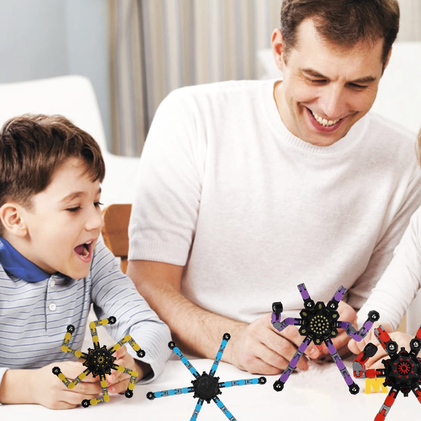 4 Pack Transformable Fidget Spinner Fidget Toys Set, Fidget Spinner Transformable,Sensory Fidget Toys Stress Relief And Anti Anx