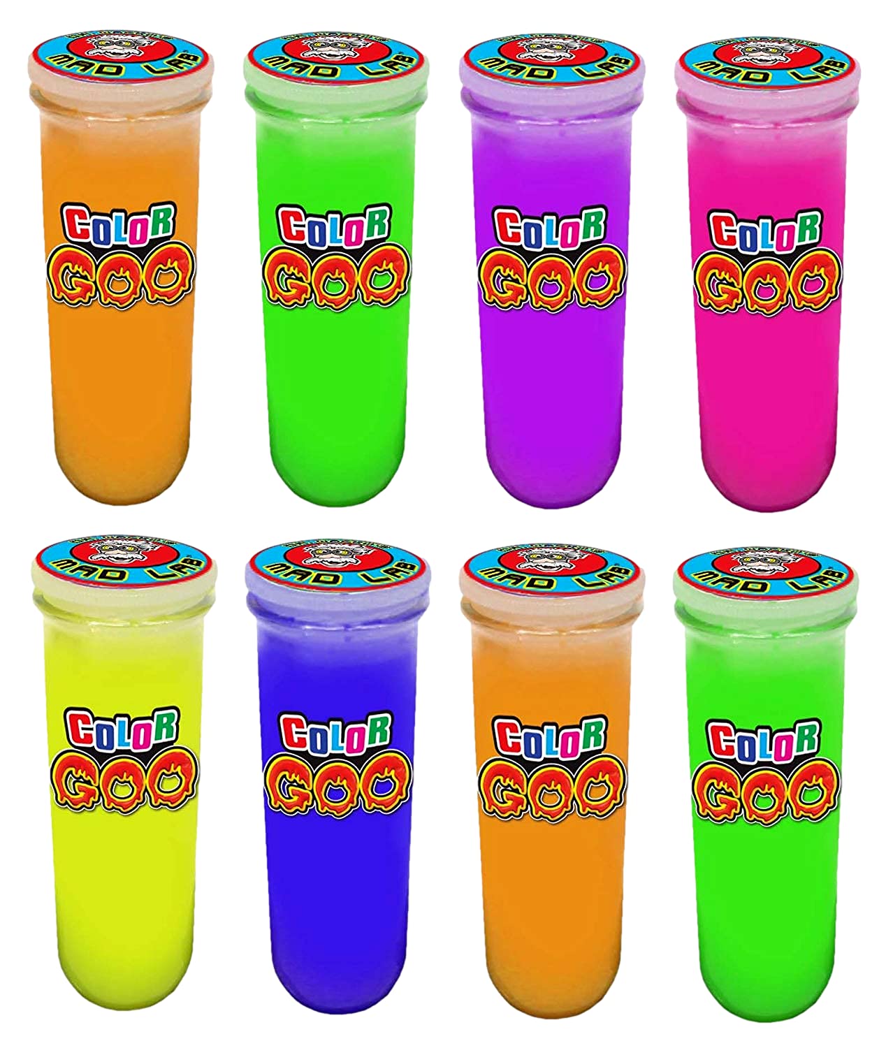 Ja-Ru Dr. Wacko'S Mad Lab Slime Kit (8 Tubes Assorted) Sensory And Educational, Stem Toy, Arts Crafts | Best Toys For Science | Party Favors, Easter Prizes And Birthday Gifts For All Age. 5437-8