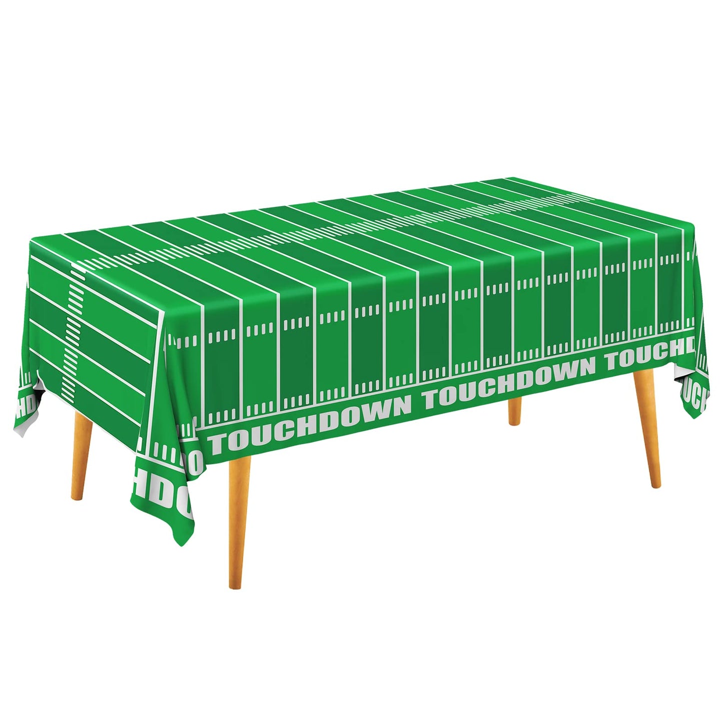 Gatherfun Football Theme Party Disposable Tablecloth Plastic Touchdown Table Cover for Birthday Football Party Games Decoration