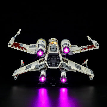 BRIKSMAX LED Lighting Kit for LEGO 75355 X-Wing Starfighter - White/Black/Grey, Compatible with LEGO Star Wars Building Blocks