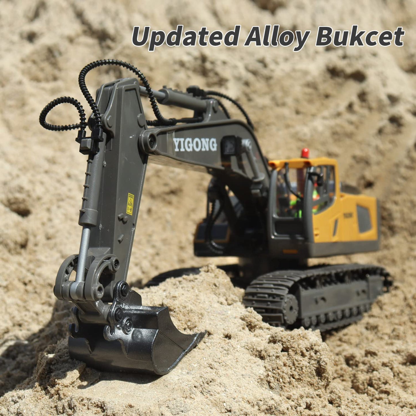Mscredse Remote Control Excavator 11 Channel RC Excavator Truck Toys 1/20 Scale 2.4Ghz Construction Vehicles with Metal Shovel 6