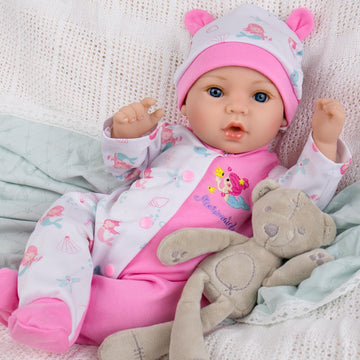 Aori Reborn Baby Dolls Girl Lifelike 18 inches - Realistic Newborn Baby Girls That Look Real enhanced Life-Size Collectible Doll for Preparents Grandparents Collectors