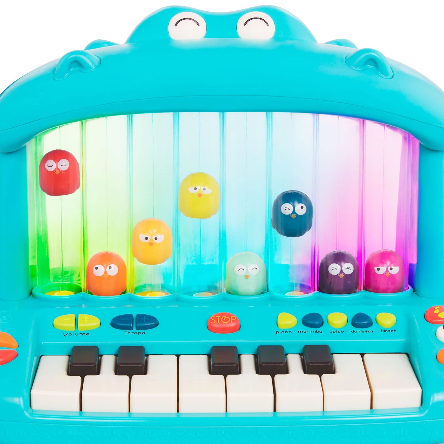 B. Toys- Hippo Pop- Musical Toy Keyboard – Play Piano – Songs, Sounds & Lights – Musical Instrument For Toddlers, Kids – 12 Months +