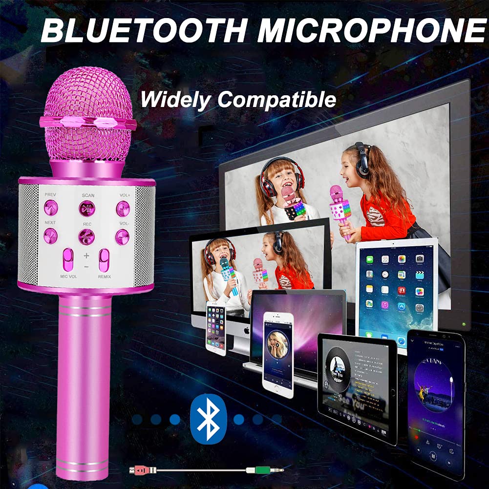 Zzlwan Kids Karaoke Microphone For Girl Toys: Christmas Birthday Gifts Ideas For 3 4 5 6 7 8 9 10 Year Old Girls