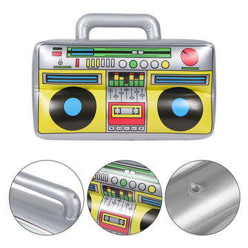 4 PCS Inflatable Boombox - 80s 90s Party Decorations Supplies Inflatable Boom - Rappers Hip Hop B-Boys Costume Accessories Box(1