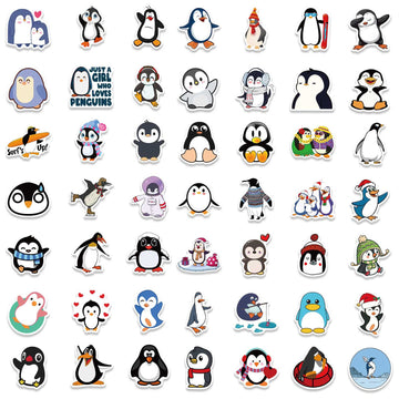 100 Pcs Penguin Stickers,Cute Vinyl Waterproof Sticker For Water Bottle Laptop Guitar Phone Skateboard,Penguin Gifts For Kids Te