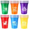 Ziliny 30 Pack Lets Fiesta Cups Mexican Party Supplies Cinco De Mayo 12 oz Disposable Plastic Cups for Taco Baby Shower Birthda