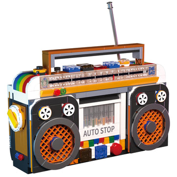 Iixeal Retro Radio Recorder Building Blocks Brick Kits, Boys Radio Model Collectible Building Toys Set, Creative Gift For Adults