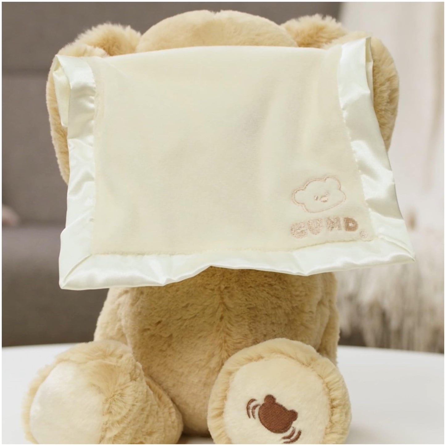 GUND Peek-A-Boo Teddy Bear Plush - Animated Stuffed Animal for Babies, 11.5", Multicolor, High Quality Materials, Model 6053525
