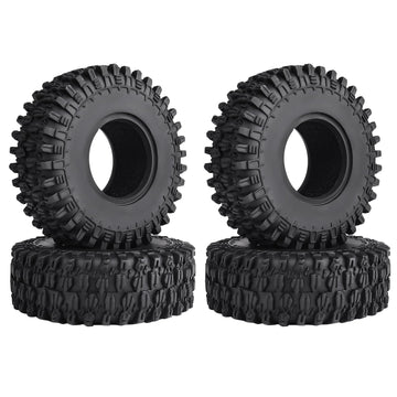 HobbyPark 1.0 Tires SCX24 Tires Soft Rubber for 1/18 TRX4M Axial SCX24 Gladiator Bronco C10 JLU Deadbolt B17 Betty 1/18 1/24 RC
