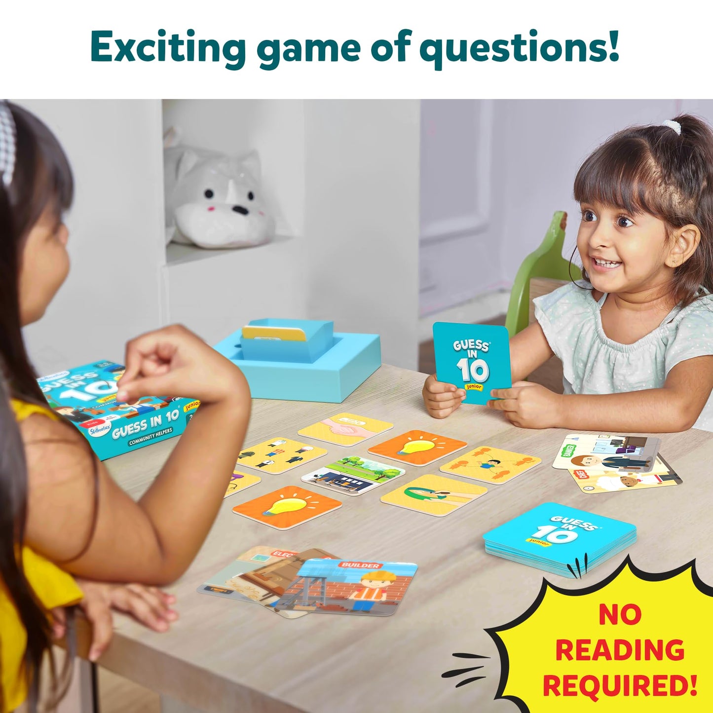 Skillmatics Card Game - Guess In 10 Junior Community Helpers For Boys, Girls, And Families Who Love Board Games And Educational Toys, Travel Friendly, Gifts For Ages 3, 4, 5, 6